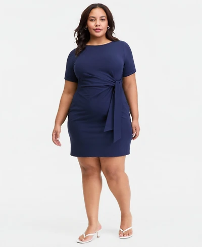 On 34th Trendy Plus Tie-Side Mini Dress, Macy's Exclusive