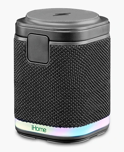 iHome Power Tower Dual Wireless Charging Bluetooth Speaker with Night Light