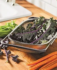 Rachael Ray 4.5-Quart Over-the-Sink Stainless Steel Colander