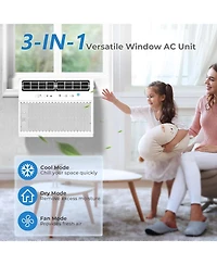 Cowsar 12000 Btu U-Shaped Window Air Conditioner for 550 Sq. Ft.
