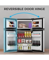 Cowsar 3.2 Cu.Ft Compact Refrigerator with Freezer, Double Door