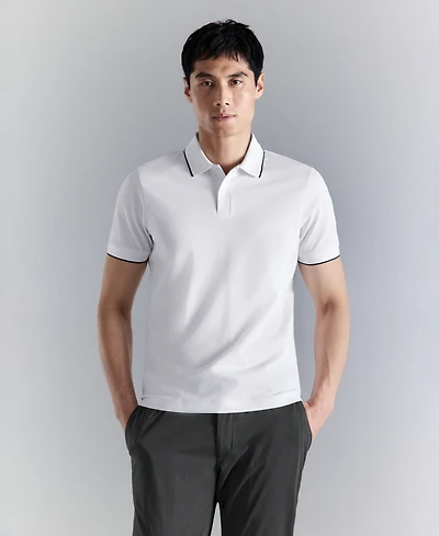 Mango Men's Comfort Stretch Pique Polo Shirt