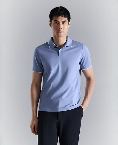 Mango Men's Comfort Stretch Pique Polo Shirt