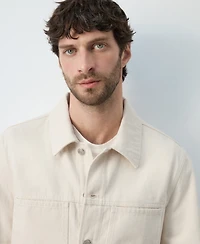 Mango Men's Cotton Pockets Denim Jacket