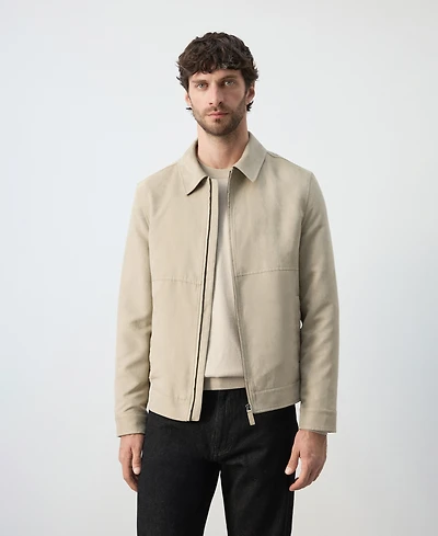 Mango Men's Suede Effect Jacket