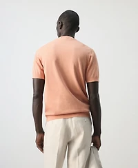 Mango Men's Cotton Fine-Knit T-Shirt