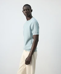 Mango Men's Cotton Fine-Knit T-Shirt