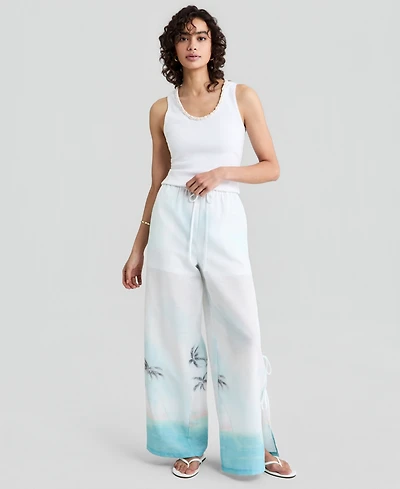 And Now This Women's High-Rise Wide-Leg Drawstring Pants, Macy's Exclusive