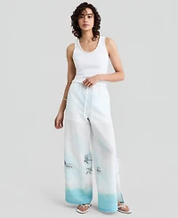 And Now This Women's High-Rise Wide-Leg Drawstring Pants, Macy's Exclusive
