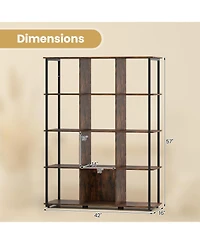 Slickblue 12-Cube Bookcase with 2 Anti-tipping Kits for Living Room