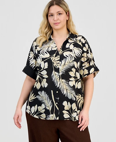 Anne Klein Essentials Plus Half-Sleeve Blouse