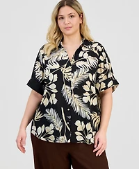 Anne Klein Essentials Plus Half-Sleeve Blouse
