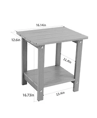 Streamdale Furniture Wood-grain imitation side table with textured finish, perfect for outdoor picnics