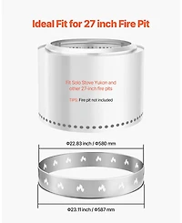 Ecooso Fire Pit Stand for Bonfire Stove, Stainless Steel Outdoor Support Ring