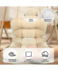 Streamdale Furniture Egg Swing Chair with Stand & Cushion (Indoor/Outdoor)