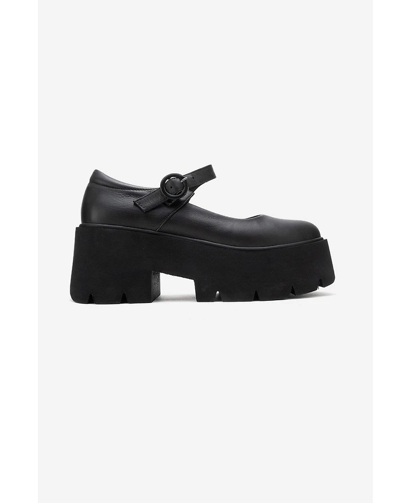 Forever & Always Shoes Women s Orina Leather Platform Mary Jane Shoe