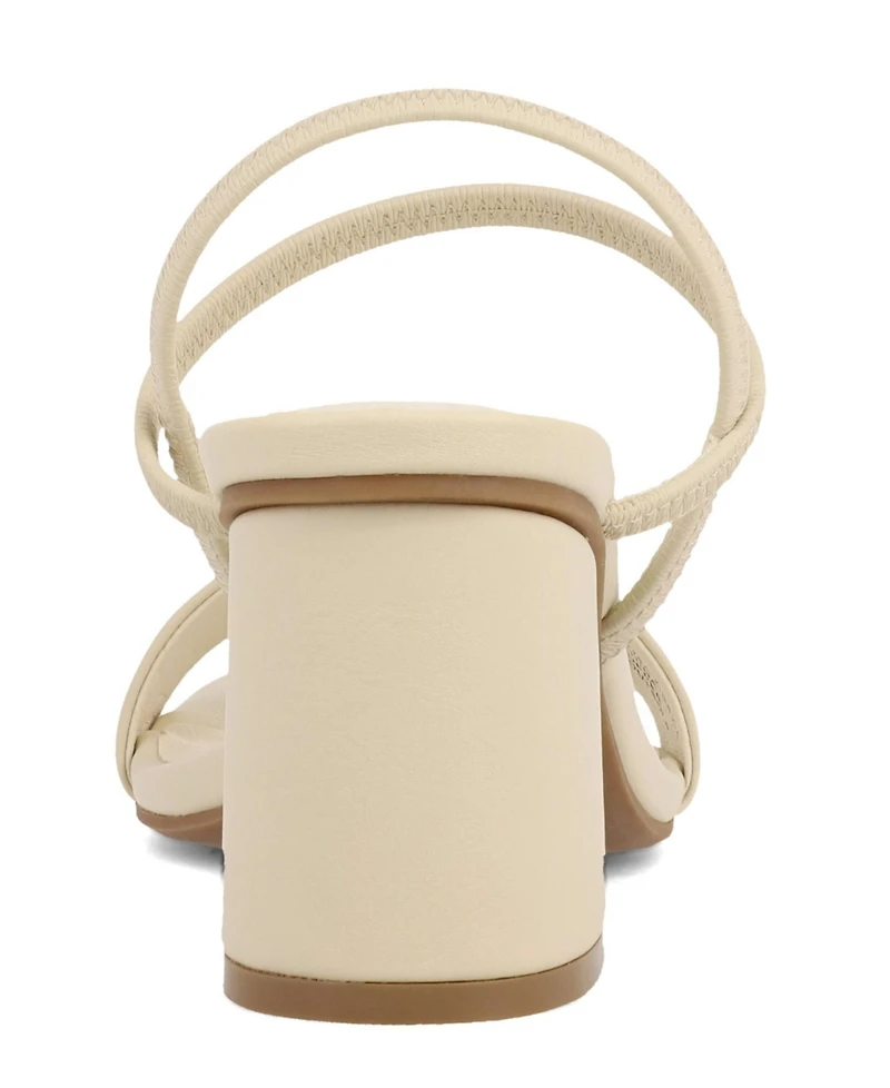 Mia Women's Elastic Ankle-Strap Dress Sandals