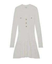 Reiss Women's Knitted Button-Detail Mini Dress