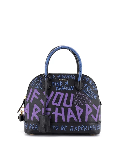 Pre-Owned Balenciaga Small Graffiti Ville Bag Leather