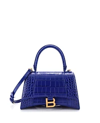 Pre-Owned Balenciaga Hourglass Top Handle Bag Embossed Leather