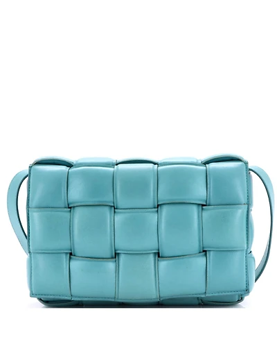 Pre-Owned Bottega Veneta Small Cassette Crossbody Bag Padded Maxi Intrecciato Leather