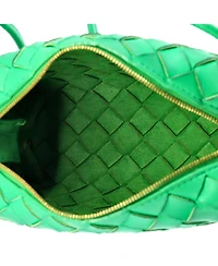 Pre-Owned Bottega Veneta Small Loop Crossbody Bag Intrecciato Nappa