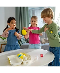 Haba Dancing Eggs: Active Kids Game for Ages 5+, Award-Winning Fast-Paced Party Games for Adults and Family with Bouncing Rubber Eggs and Dice