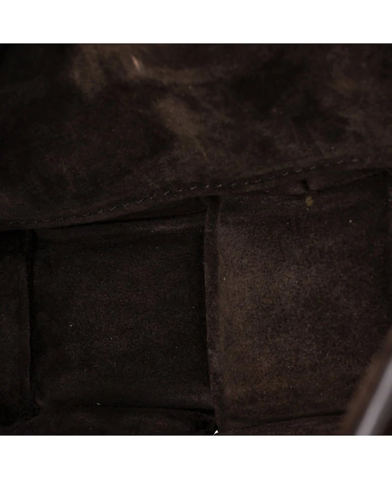 Pre-Owned Bottega Veneta Cassette Chain Crossbody Bag Padded Maxi Intrecciato Suede