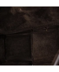 Pre-Owned Bottega Veneta Cassette Chain Crossbody Bag Padded Maxi Intrecciato Suede