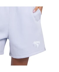 Starter Women's Blue New York Knicks Pastel High Waisted Shorts