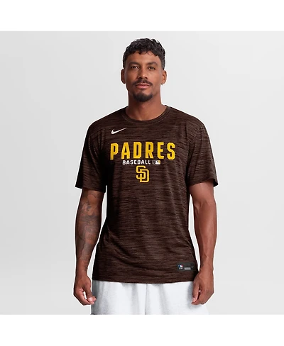 Nike Men's Brown San Diego Padres Authentic Collection Velocity Dri-fit T-Shirt