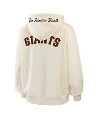 Wear by Erin Andrews Women's Cream San Francisco Giants Full-Zip Hoodie