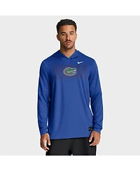 Nike Men's Royal Florida Gators Dugout Dri-fit Long Sleeve Hooded T-Shirt
