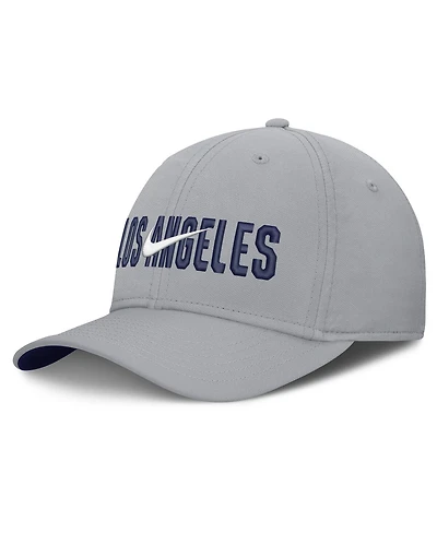 Nike Men's Gray Los Angeles Dodgers Primetime Rise Dri-fit Flex Hat