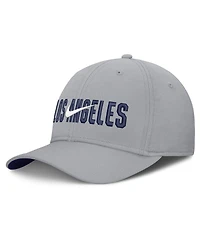 Nike Men's Gray Los Angeles Dodgers Primetime Rise Dri-fit Flex Hat