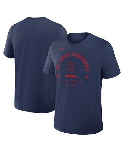 Nike Men's Navy St. Louis Cardinals Authentic Collection Early Work Tri-Blend Dri-fit T-Shirt