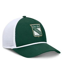 Fanatics Men's Green/White New York Rangers Bermuda A-Frame Adjustable Hat