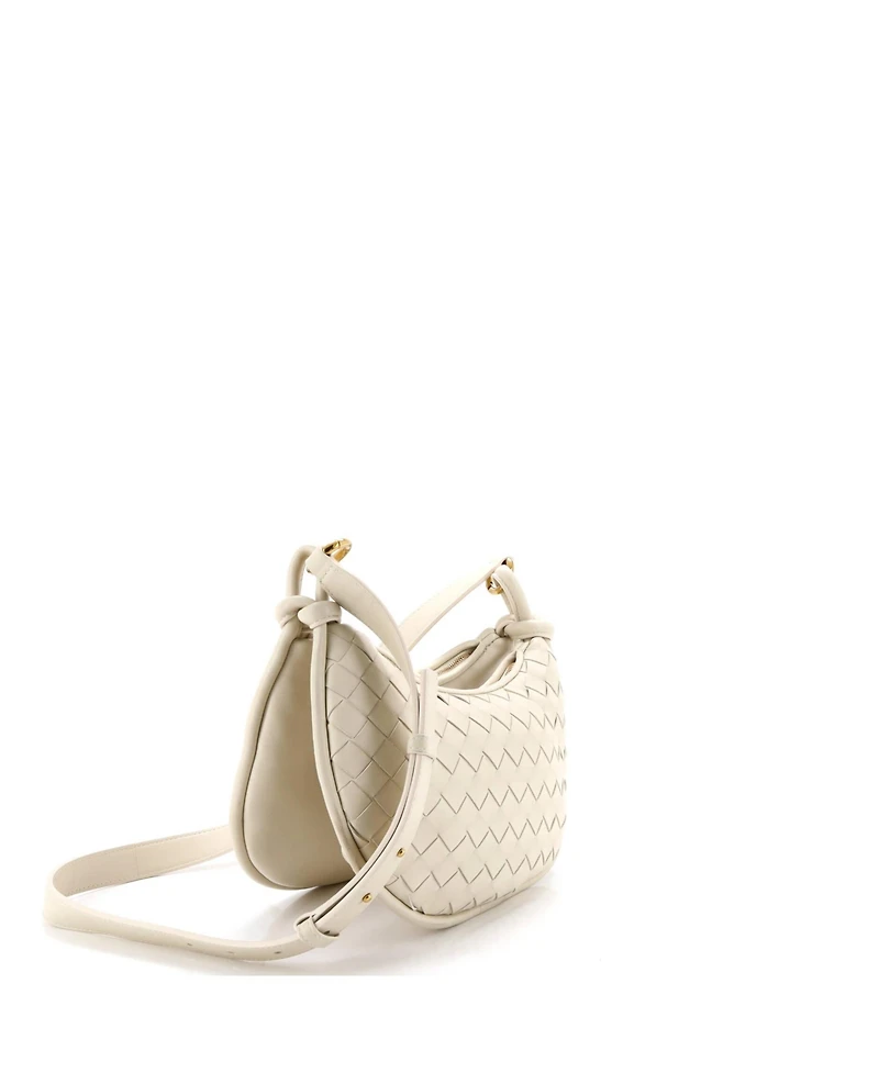 Pre-Owned Bottega Veneta Small Gemelli Crossbody Bag Intrecciato Leather