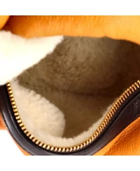 Pre-Owned Bottega Veneta Mini Aviator Jodie Hobo Leather with Shearling