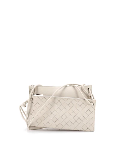 Pre-Owned Bottega Veneta Double Pouch Crossbody Bag Intrecciato Nappa
