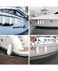 Hongge 4 Ribbed Marine 8.5" x 27" Boat Fender Vinyl Bumper