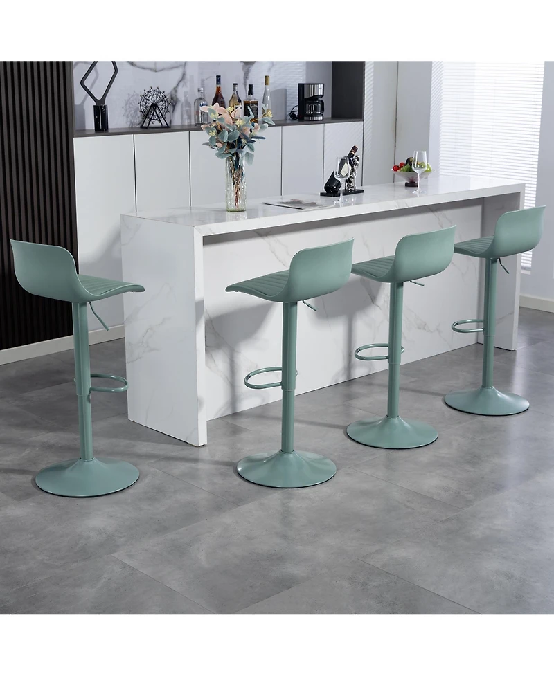Clihome Bar Stools Set of 2 – Modern Pu Leather Counter Height Barstools with Back