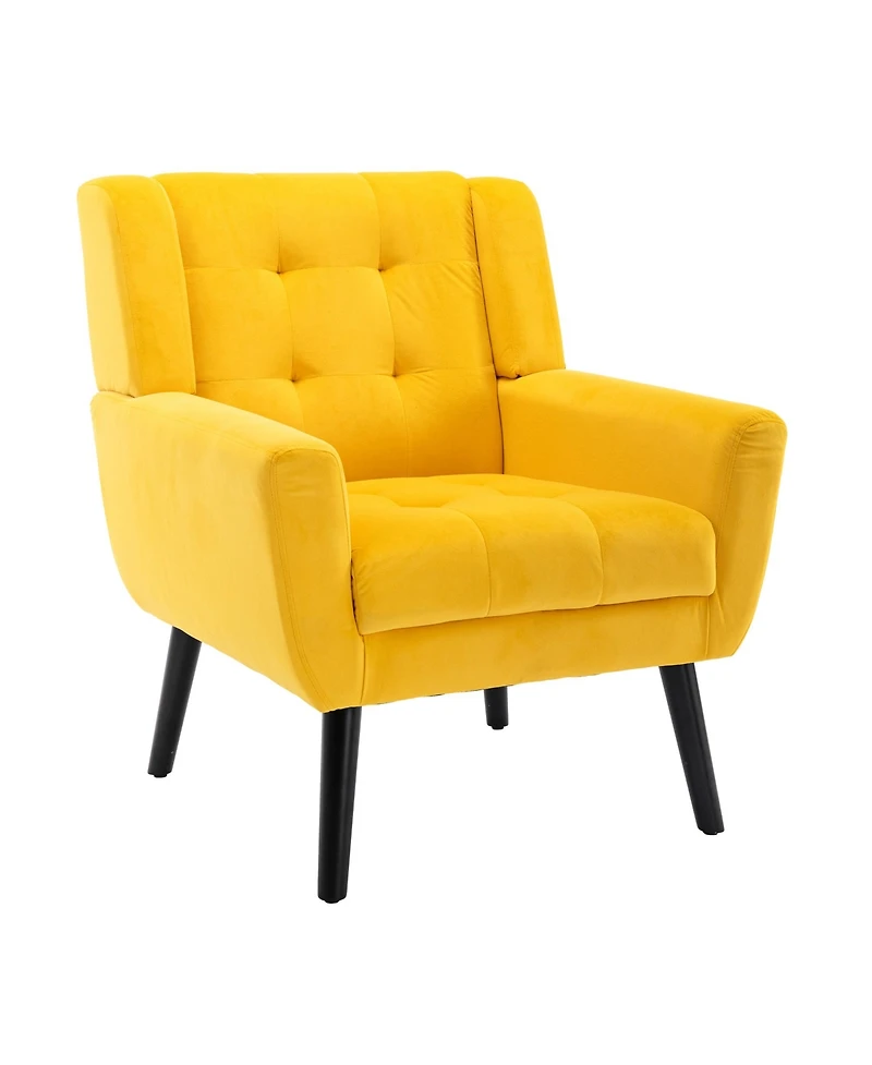 Clihome Modern Soft Velvet Accent Chair Dining Chair Bedroom Chair
