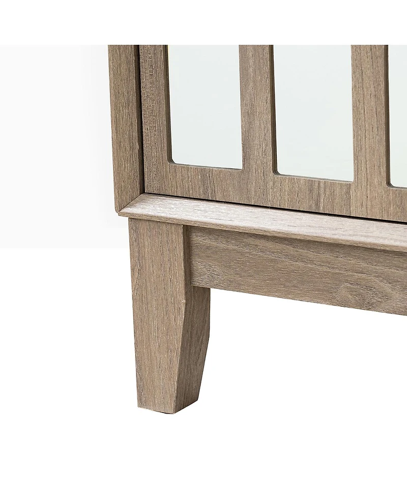 Streamdale Furniture Sideboard Buffet, Mid Century Modern Storage Cabinet with Doors & Shelves