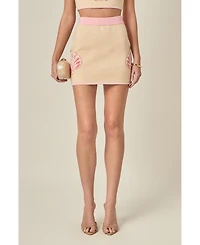 English Factory Women's Sea Shell knit Mini Skirt
