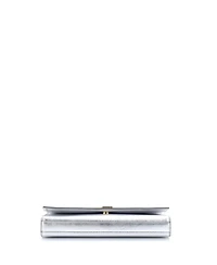 Pre-Owned Saint Laurent Long Classic Monogram Clutch Metallic Calfskin