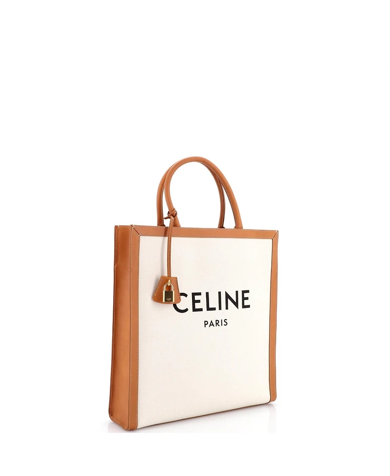 Pre-Owned Celine Large Vertical Cabas Tote Canvas with Leather