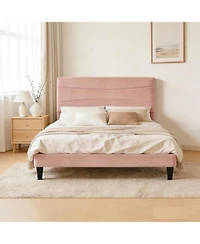 gaomon Twin Metal Platform Bed Frame with Decorative Headboard & Footboard, Heavy Duty Steel Slats, Underbed Storage
