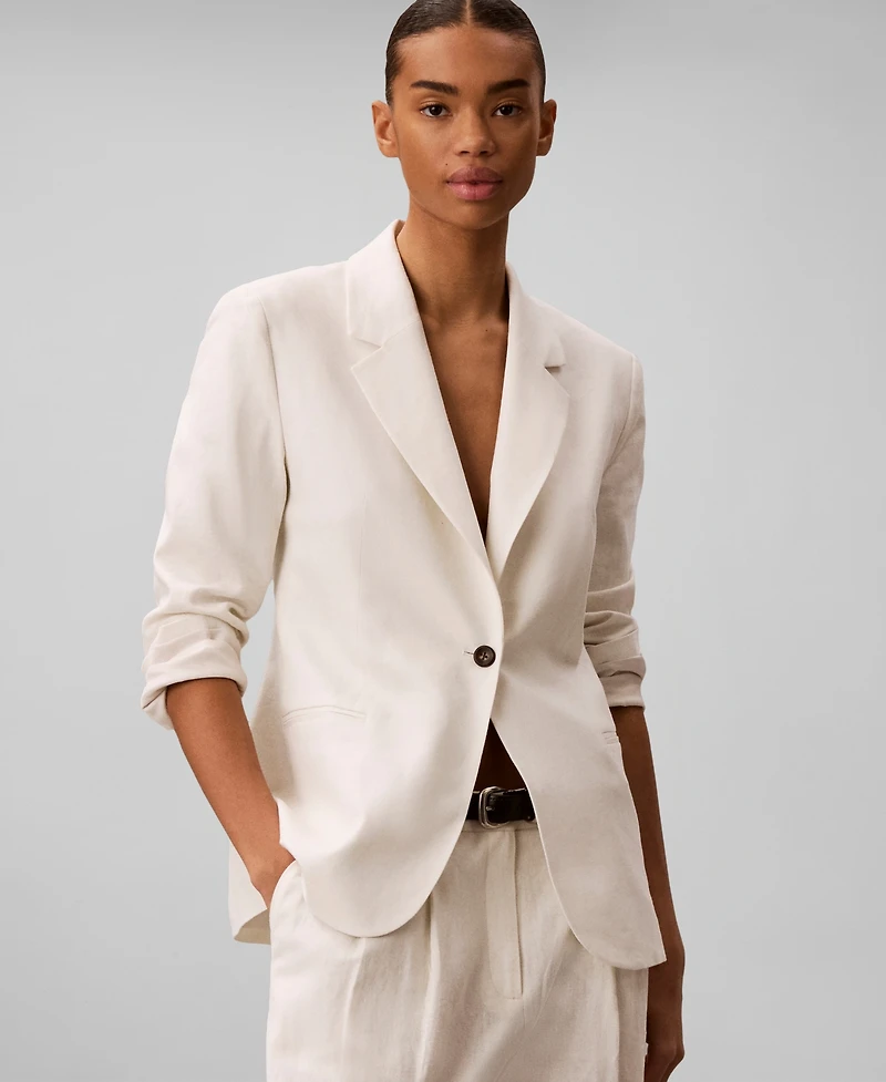 Calvin Klein Women's Classic Fit Long-Sleeve Blazer