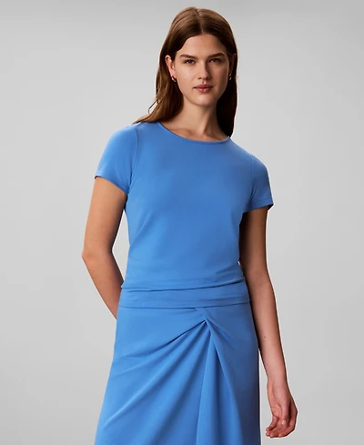 Calvin Klein Women's Slim-Fit Crew-Neck T-Shirt